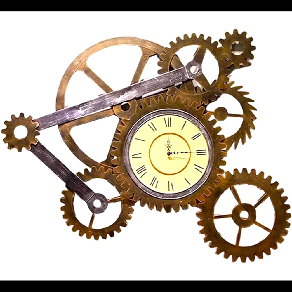 3D Gear Vintage Silent Hanging Clock.